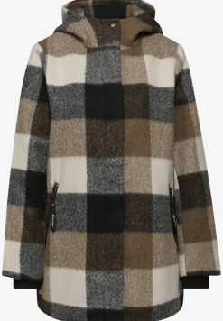 Veste à carreaux avec capuche