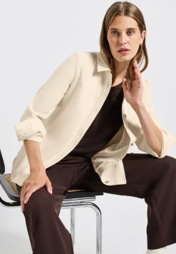 Veste-chemise à aspect laine