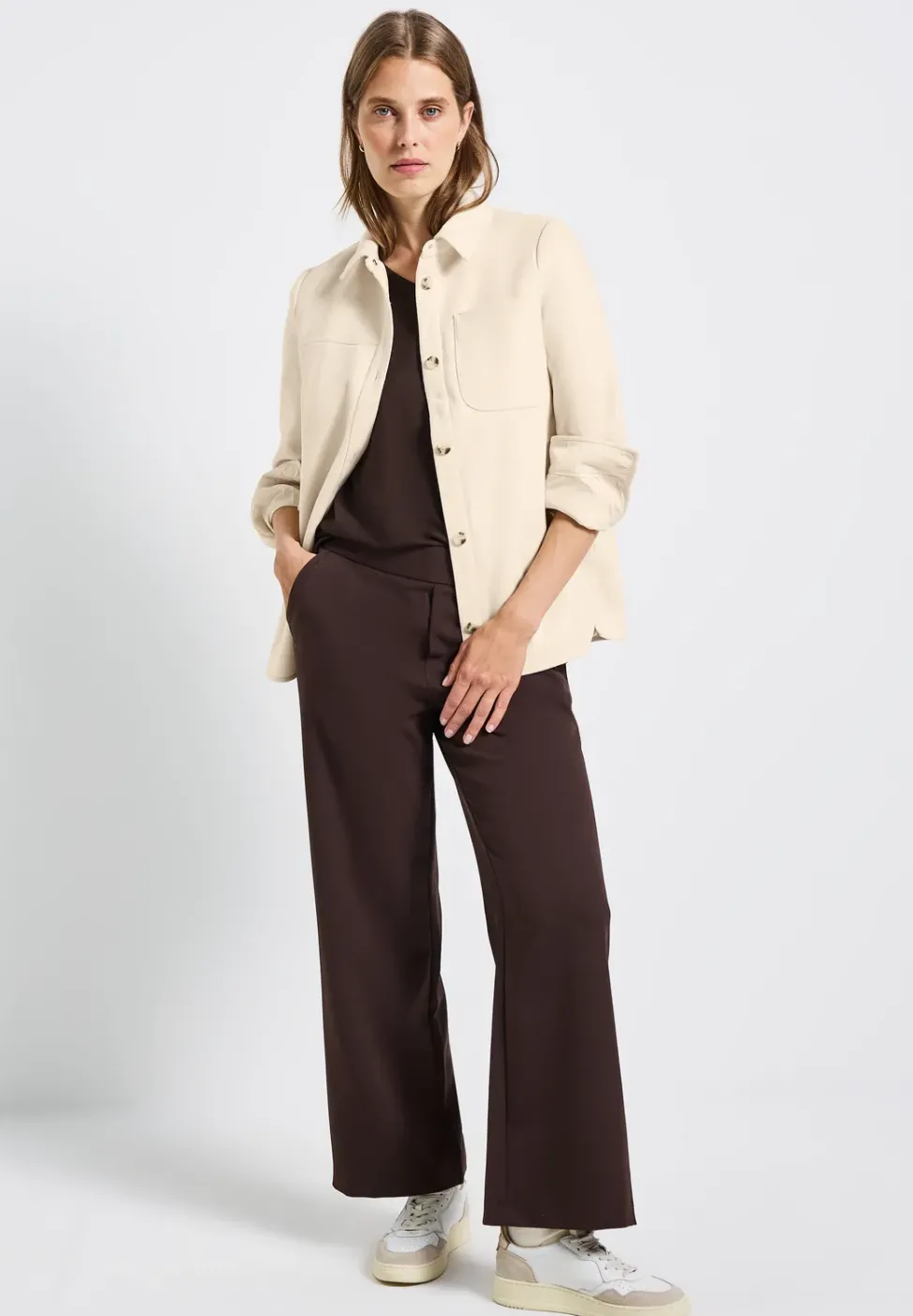 Veste-chemise à aspect laine