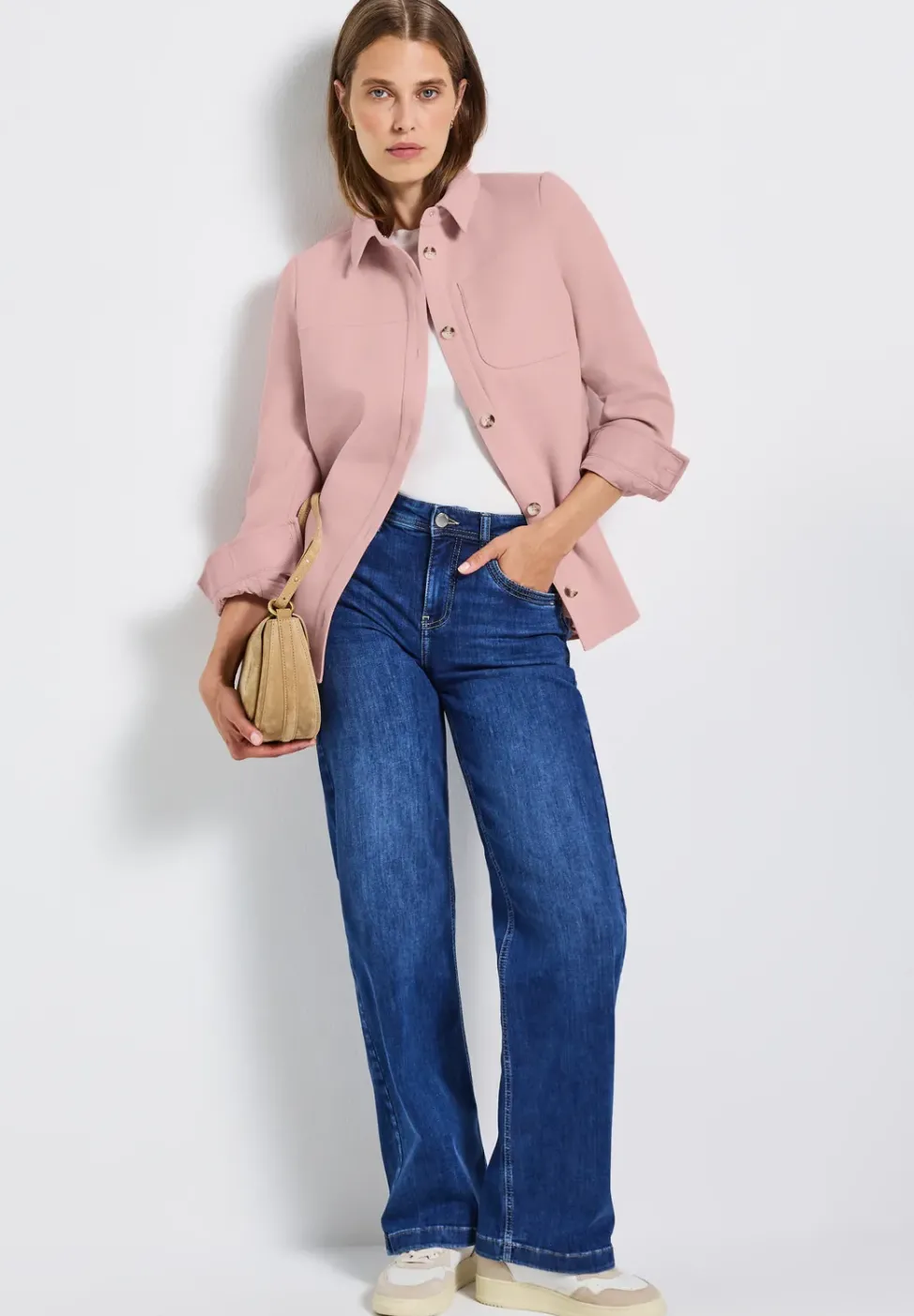 Veste-chemise à aspect laine