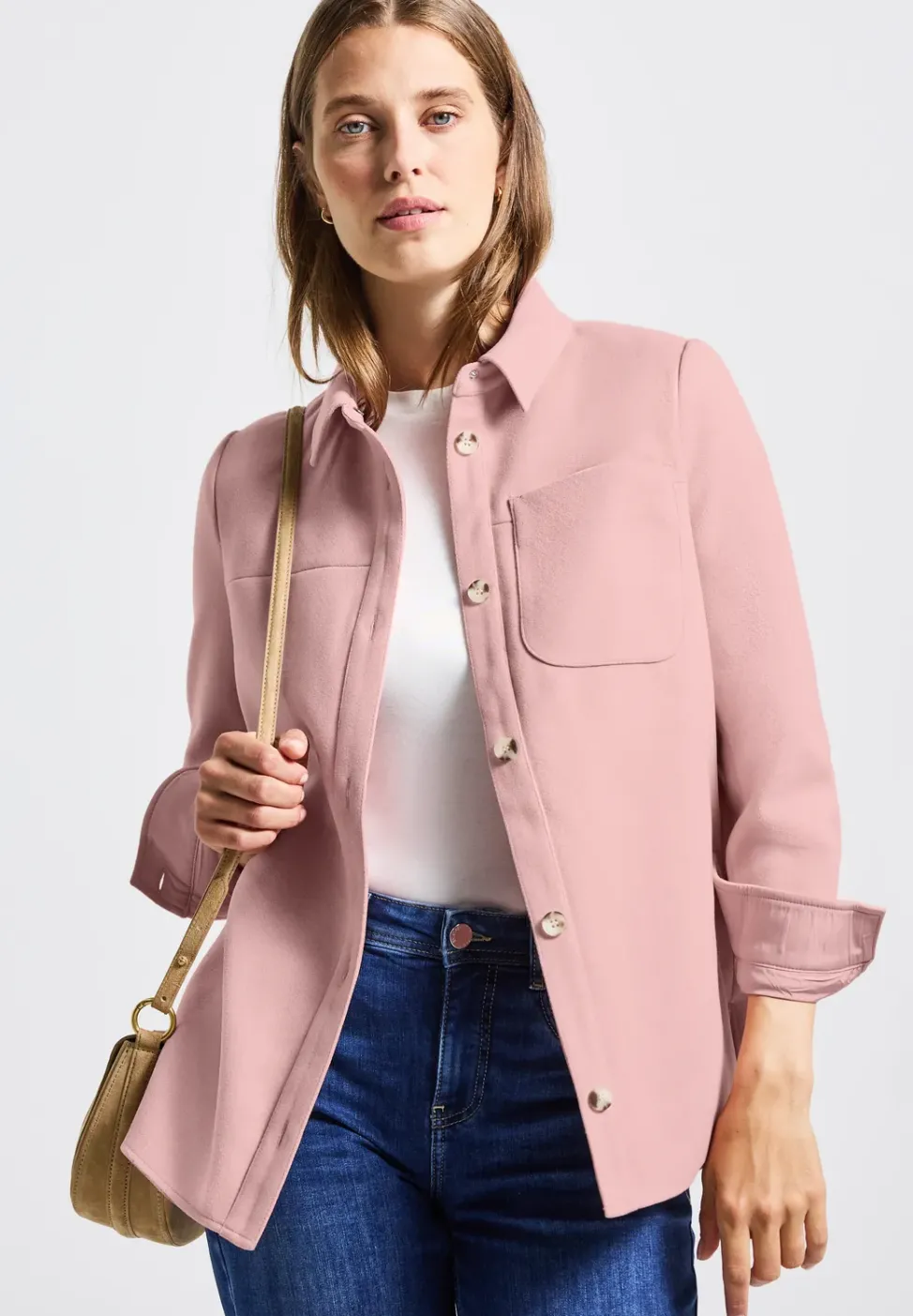 Veste-chemise à aspect laine