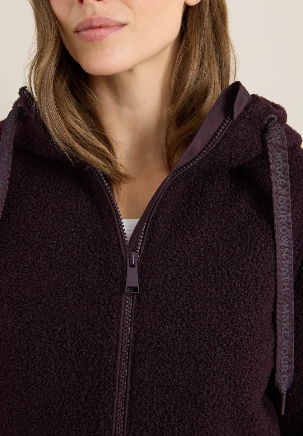 Veste courte effet laine