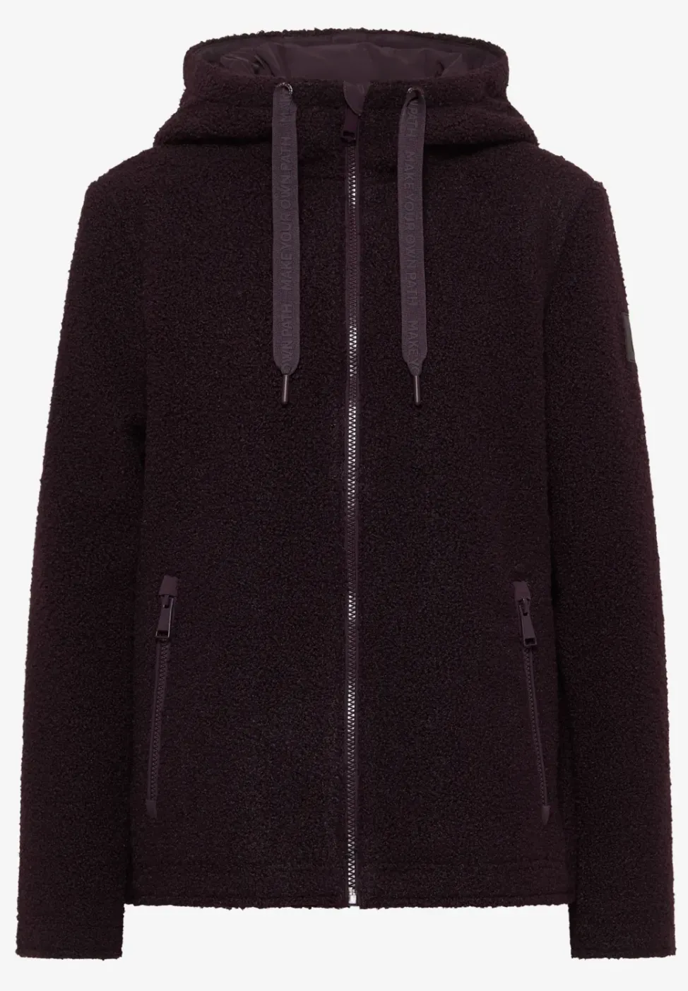 Veste courte effet laine