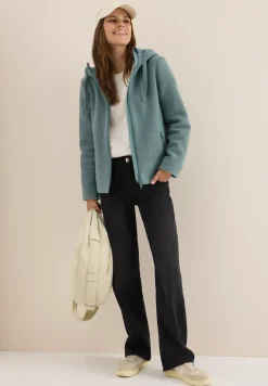 Veste courte effet laine