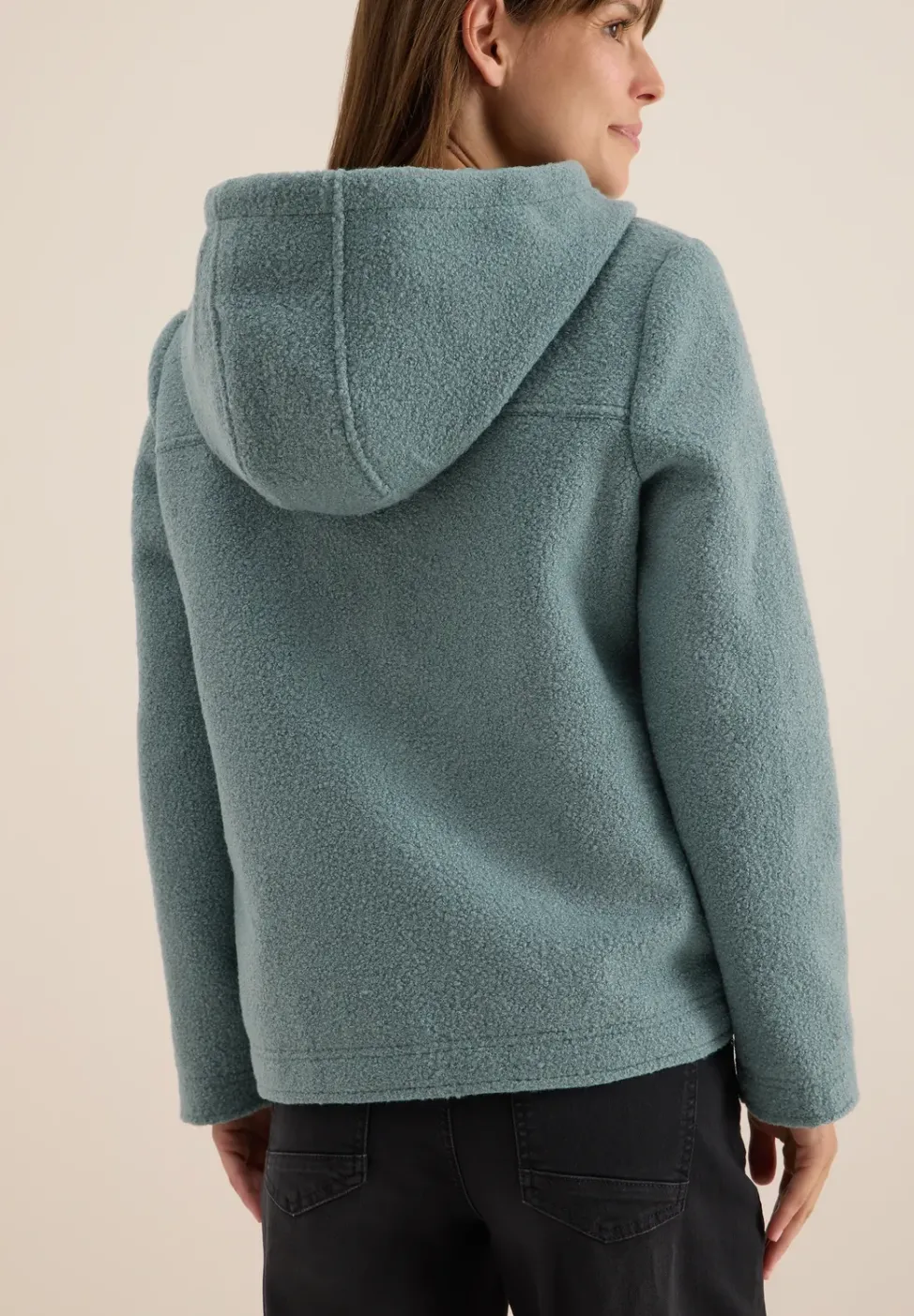 Veste courte effet laine