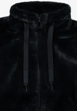 Veste courte en imitation fourrure