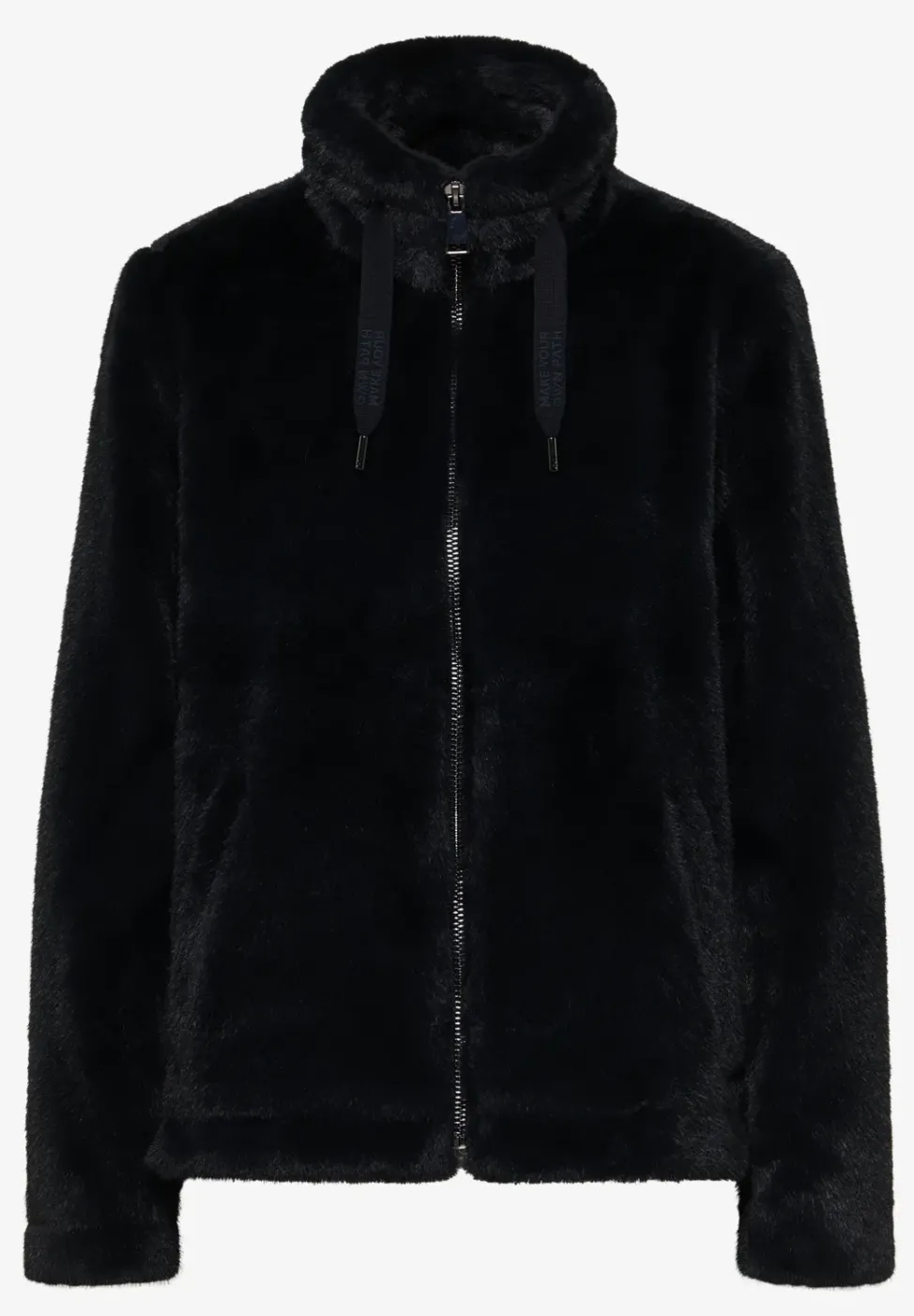 Veste courte en imitation fourrure