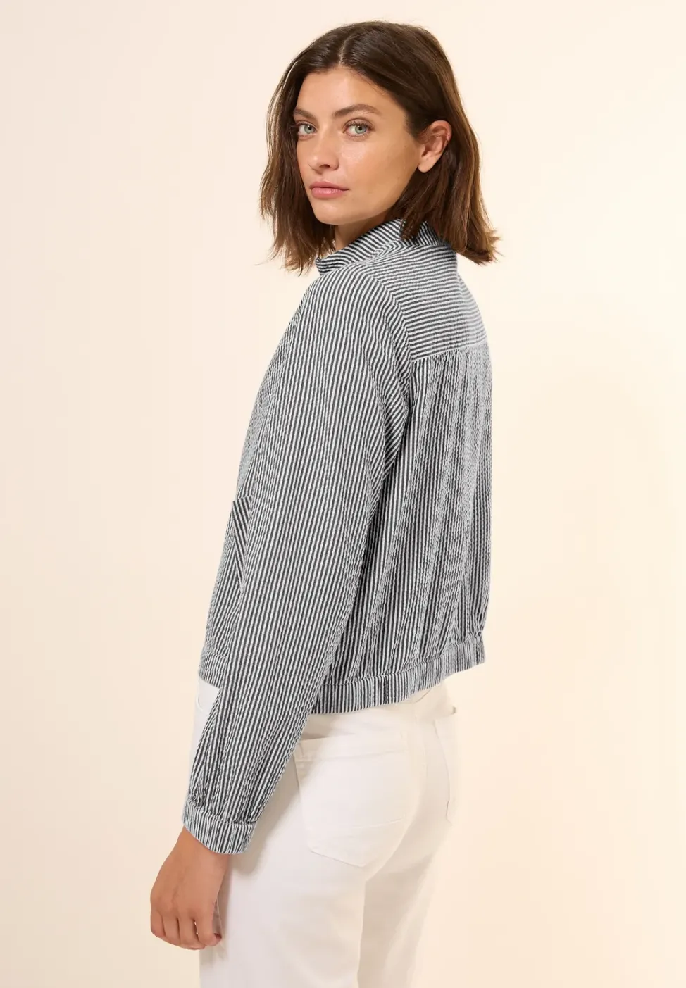Veste courte en seersucker
