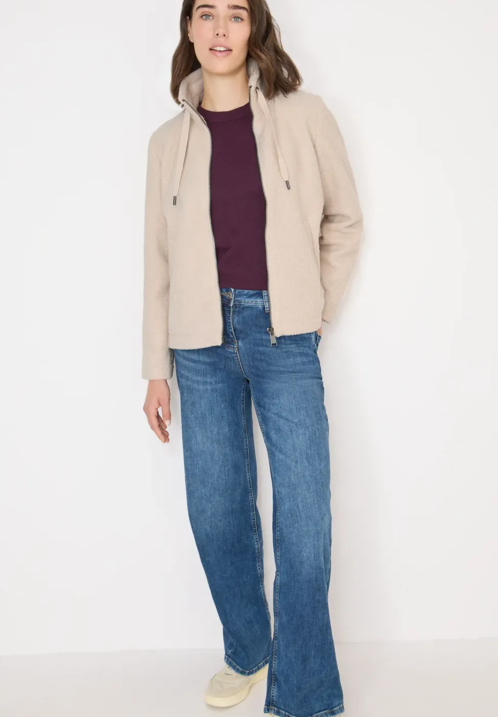 Veste courte en teddy