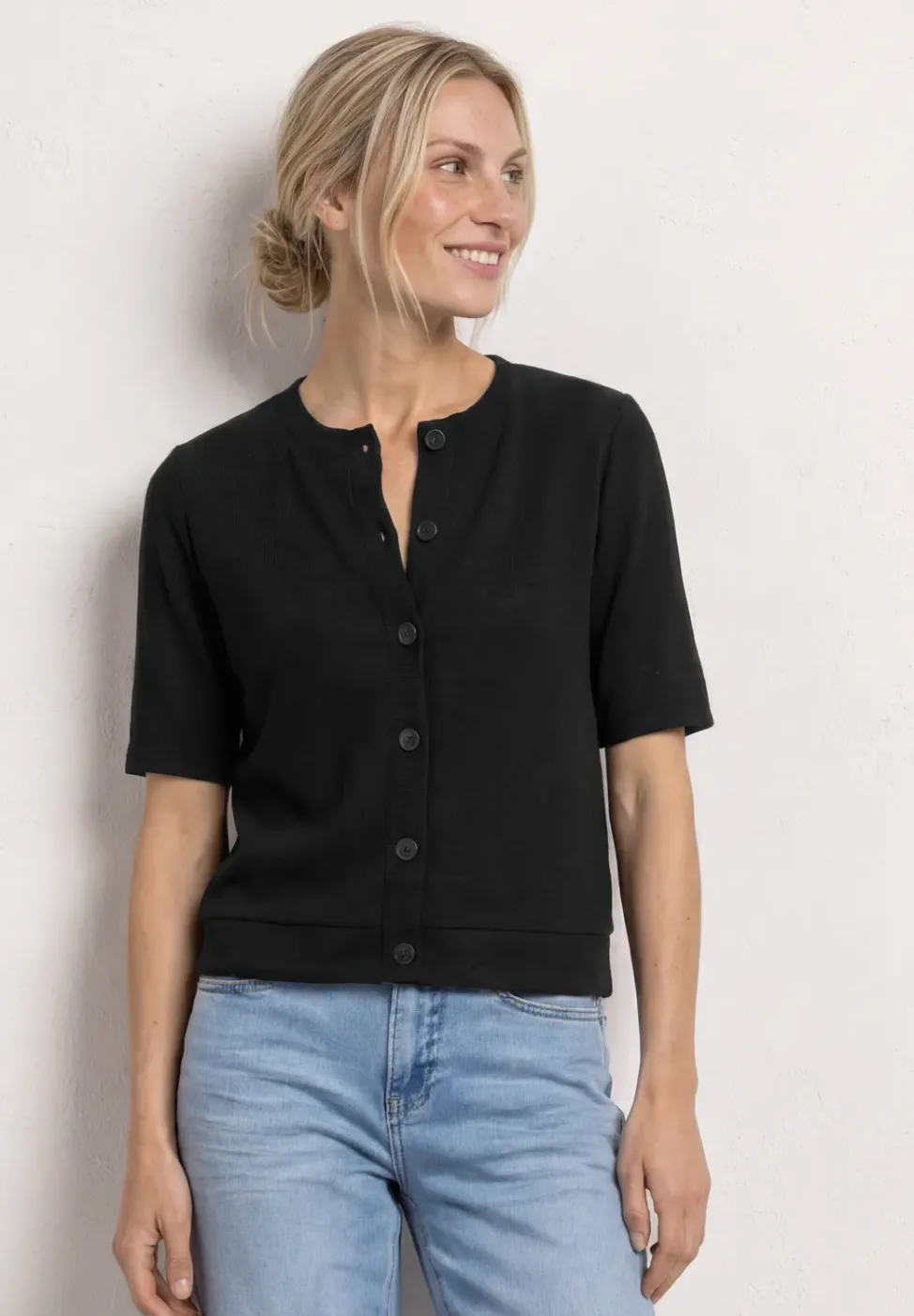 Veste courte en tricot