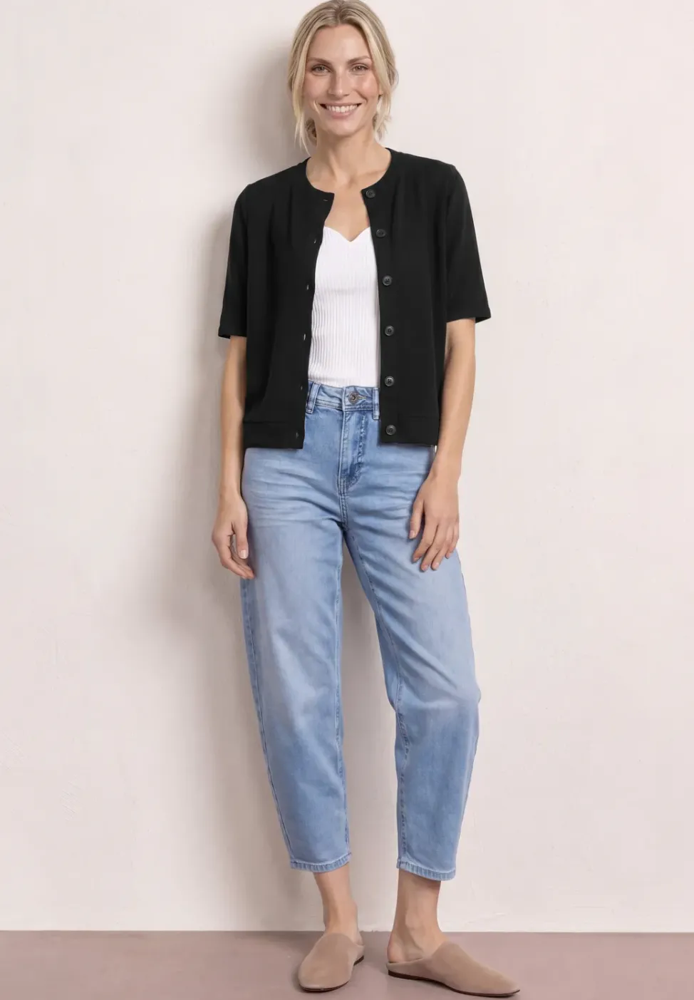 Veste courte en tricot