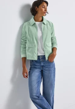 Veste courte en velours côtelé