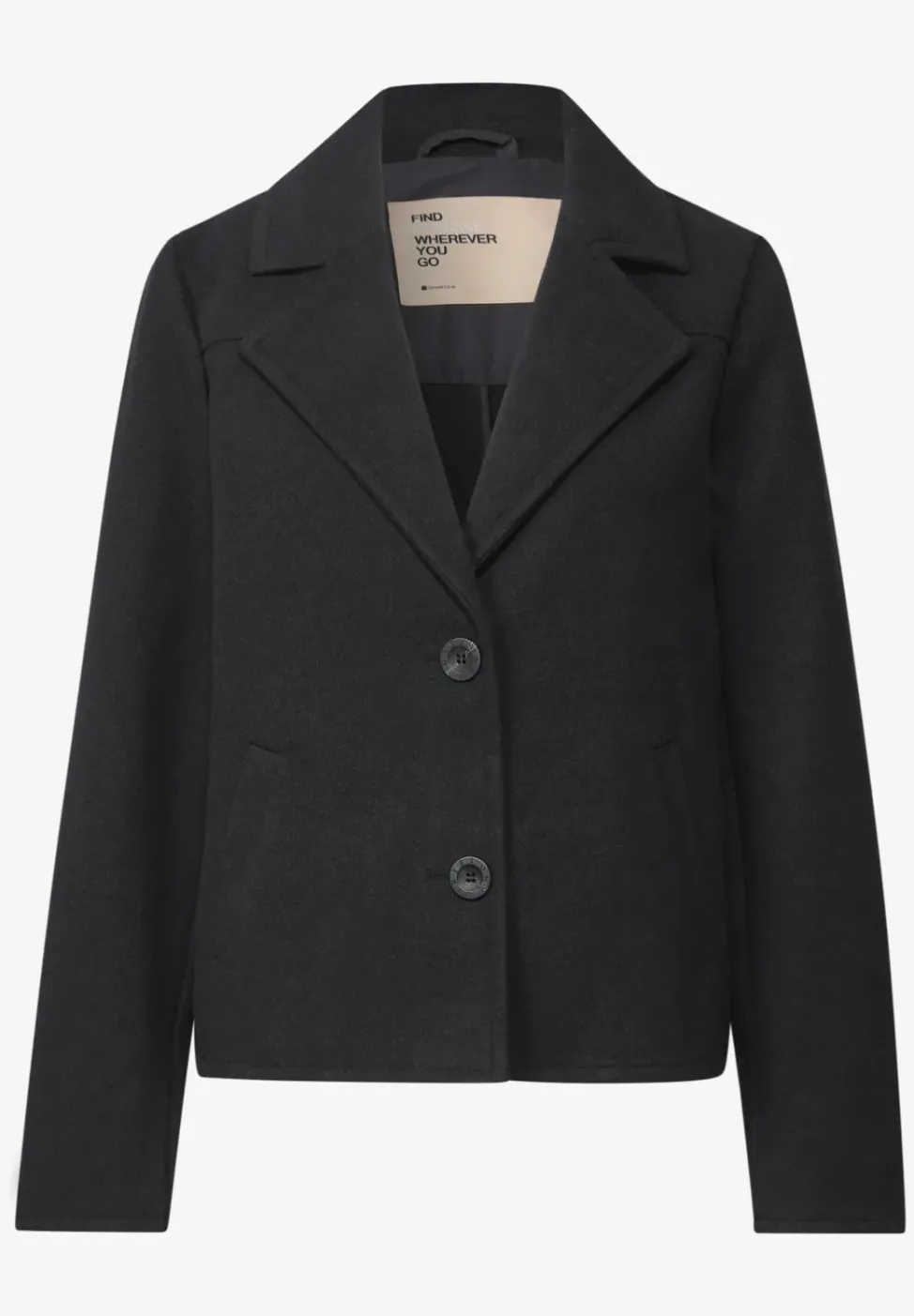 Veste courte à revers cosy