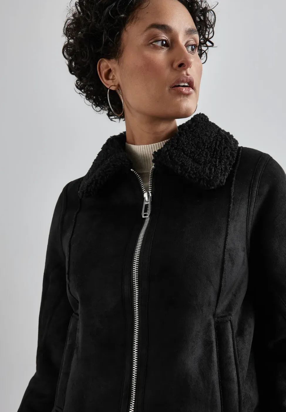 Veste courte teddy