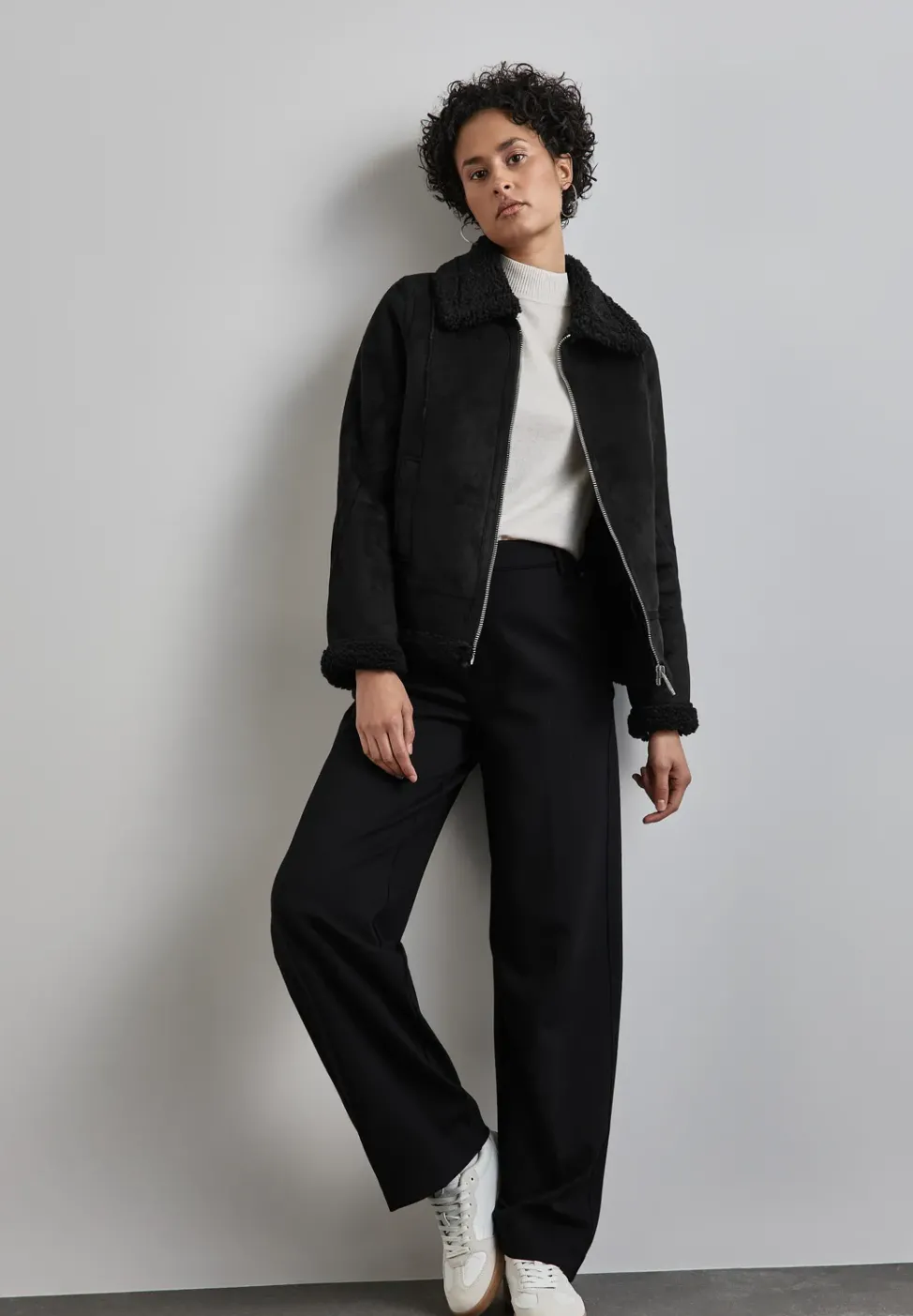 Veste courte teddy