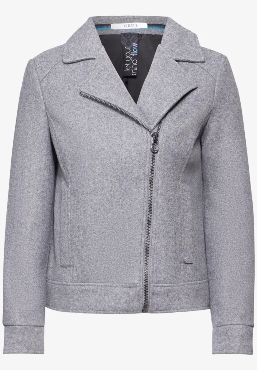 Veste de motard effet laine