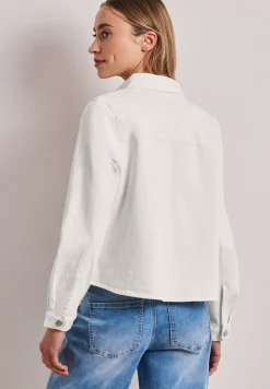 Veste en jean avec boutons et broderie