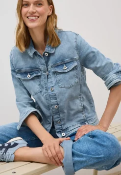 Veste en jean avec fermeture à boutons