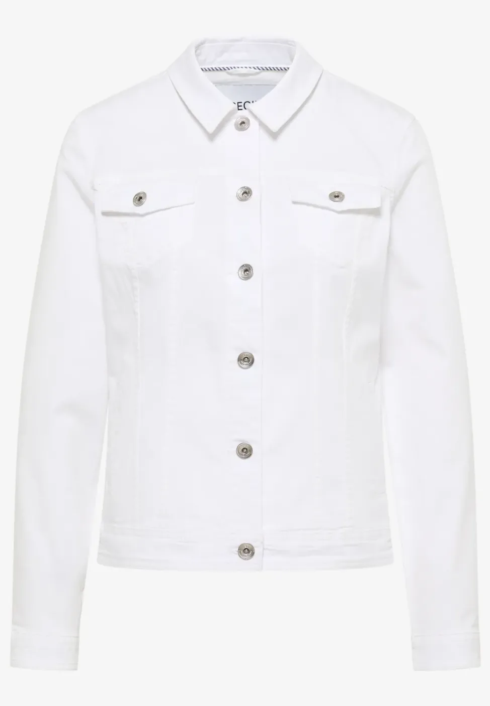 Veste en jean avec poches poitrine et boutons