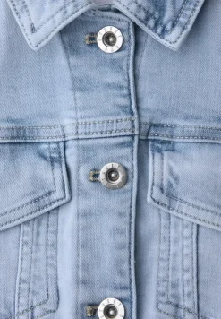 Veste en jean avec poches poitrine et boutons