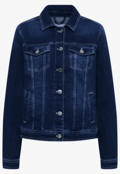 Veste en jean avec poches poitrine et boutons