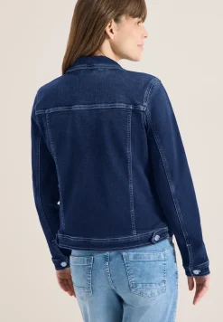 Veste en jean avec poches poitrine et boutons