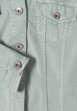 Veste en jean avec poches poitrine et boutons