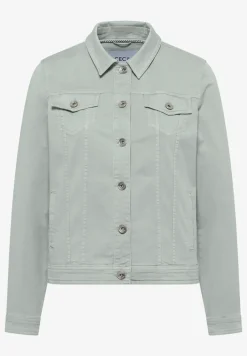 Veste en jean avec poches poitrine et boutons