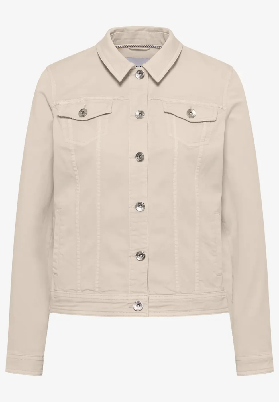 Veste en jean avec poches poitrine et boutons