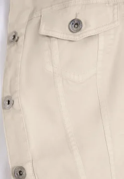 Veste en jean avec poches poitrine et boutons