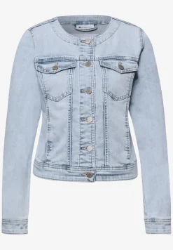 Veste en jean avec poches poitrine et boutons