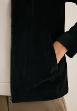 Veste en velours côtelé avec capuche