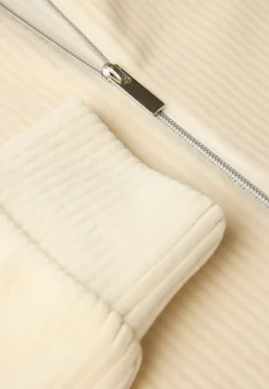 Veste en velours côtelé avec fermeture éclair