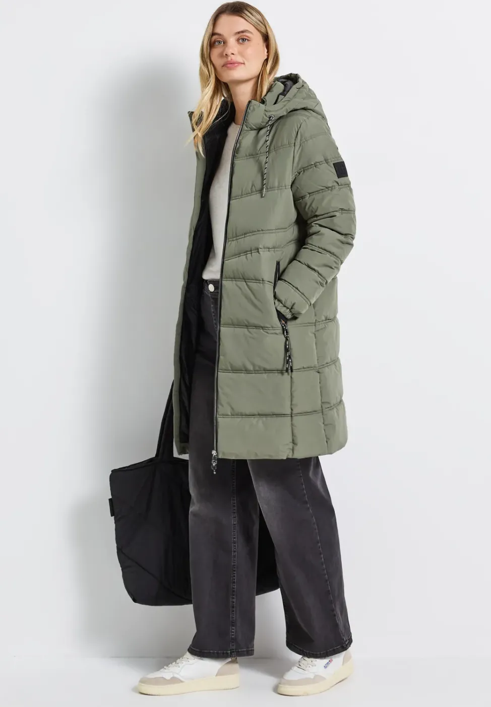 Veste longue matelassée