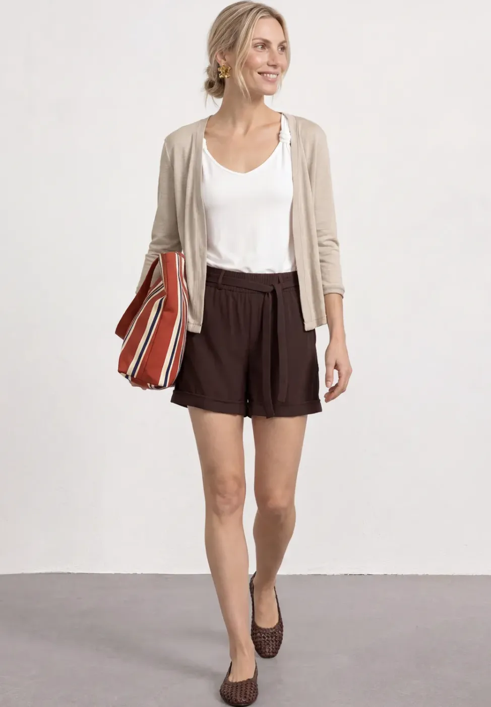 Veste à manches 3/4, coupe ouverte