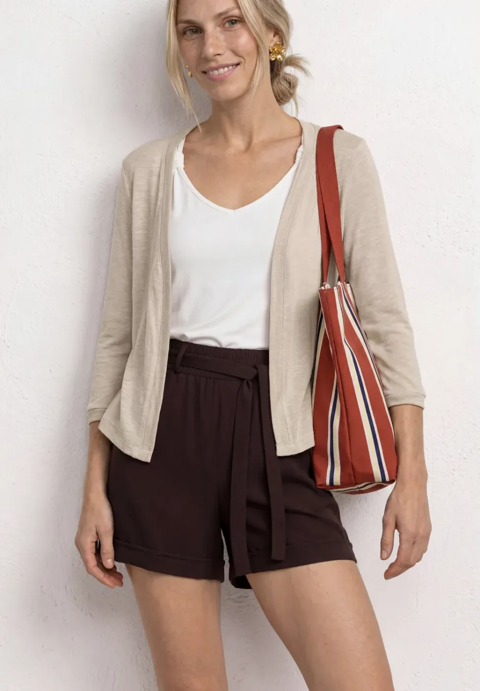 Veste à manches 3/4, coupe ouverte