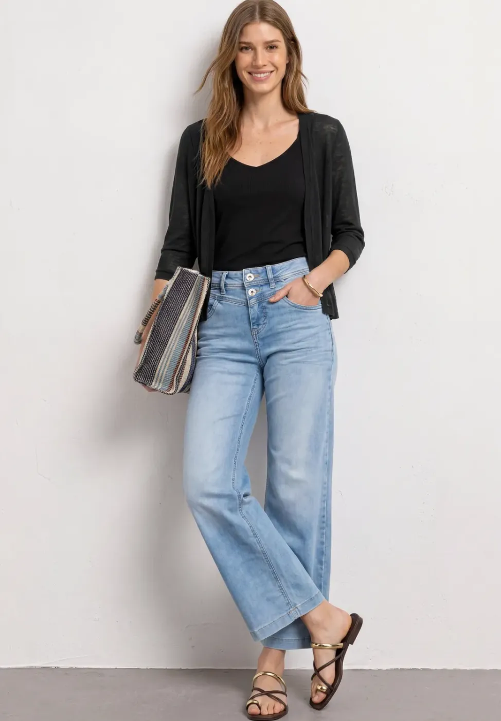 Veste à manches 3/4, coupe ouverte