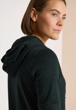 Veste à manches courtes avec sweat à capuche et fermeture éclair