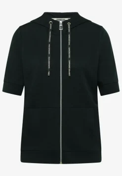 Veste à manches courtes avec sweat à capuche et fermeture éclair