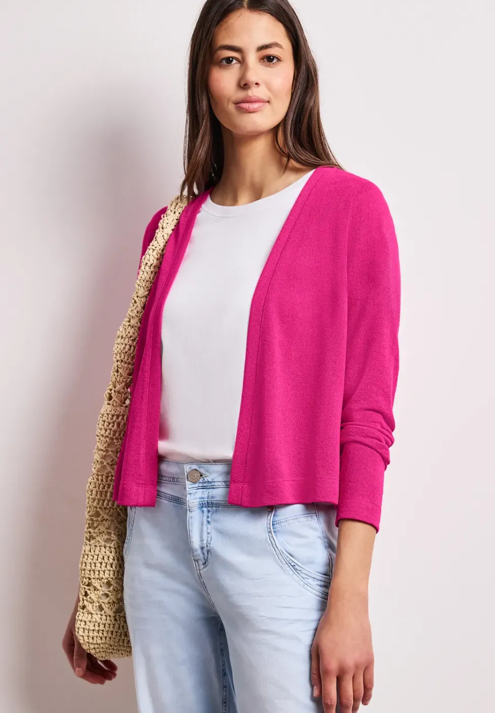 Veste à manches longues, coupe ouverte