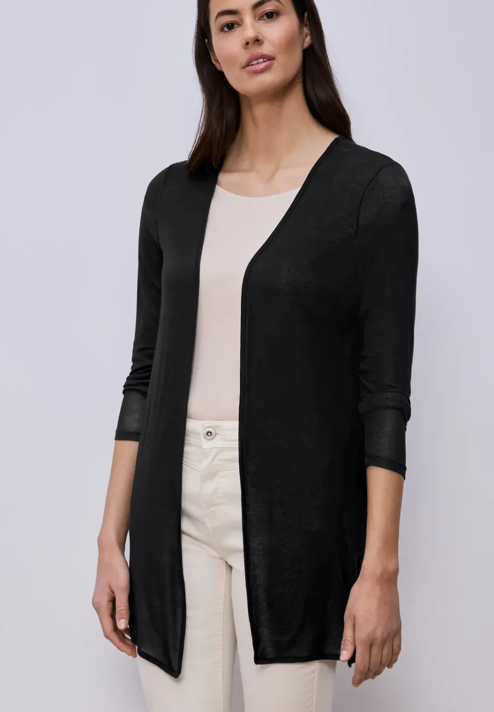 Veste à manches longues, coupe ouverte