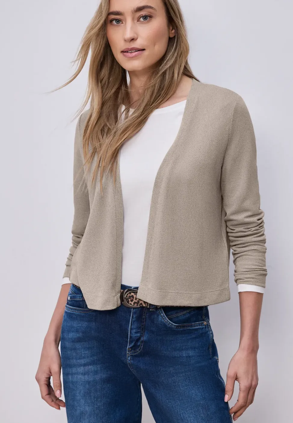 Veste à manches longues en look tricot