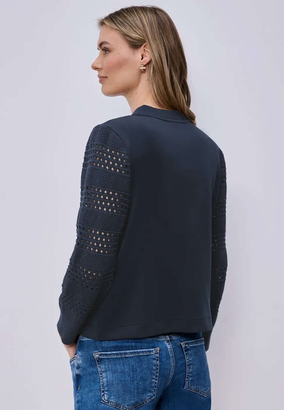 Veste à manches longues en look soie