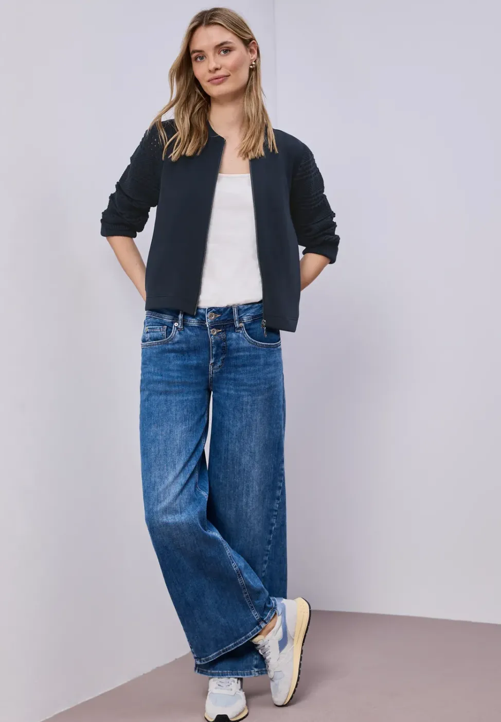 Veste à manches longues en look soie