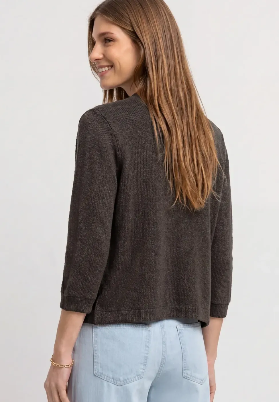 Veste à manches longues en look tricot