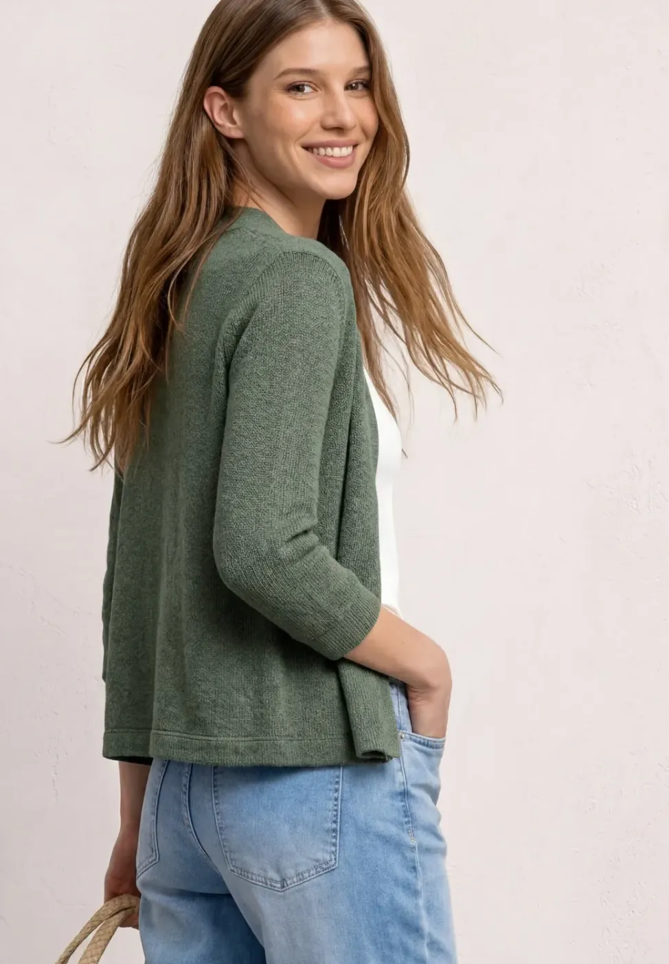 Veste à manches longues en look tricot