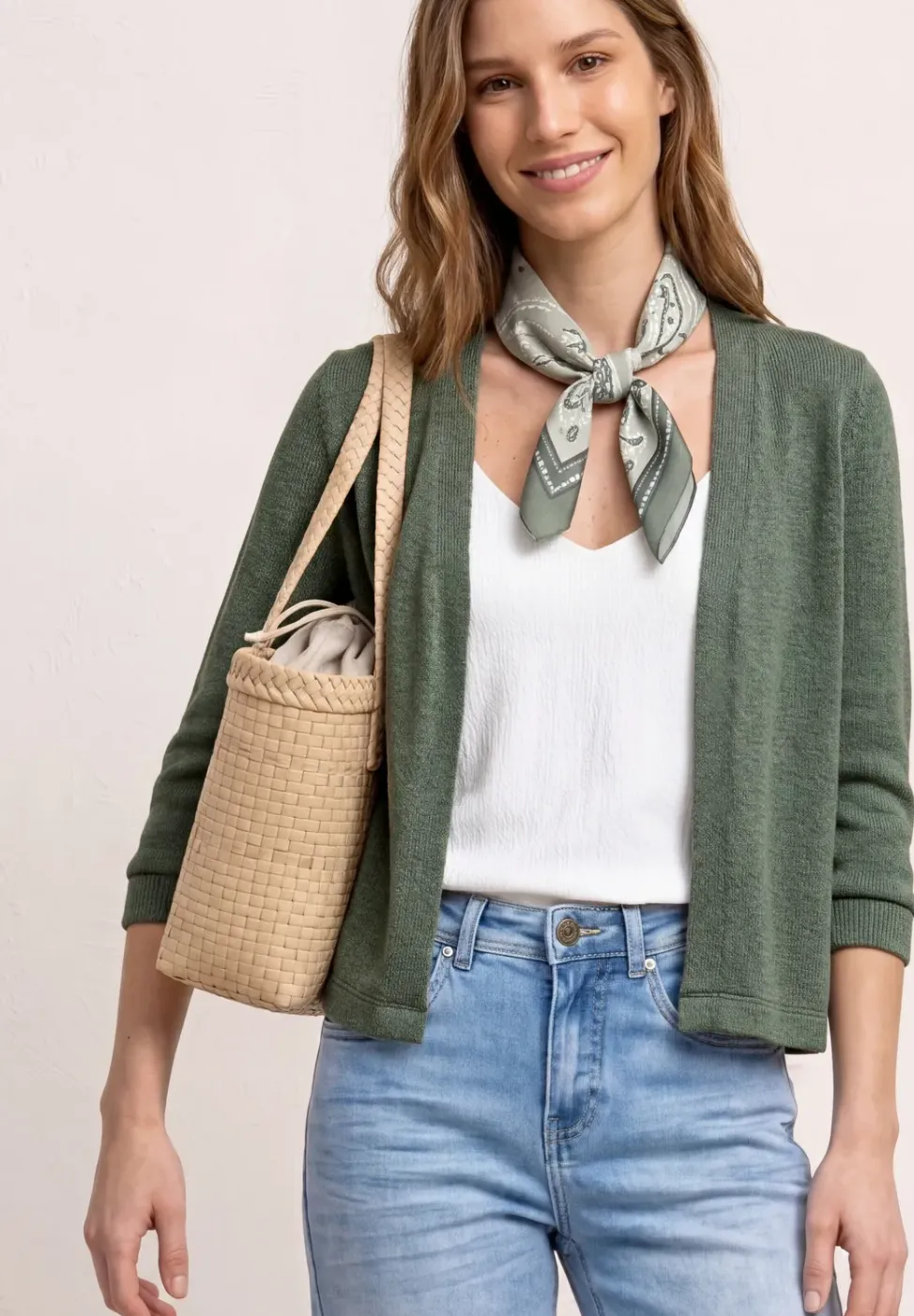 Veste à manches longues en look tricot