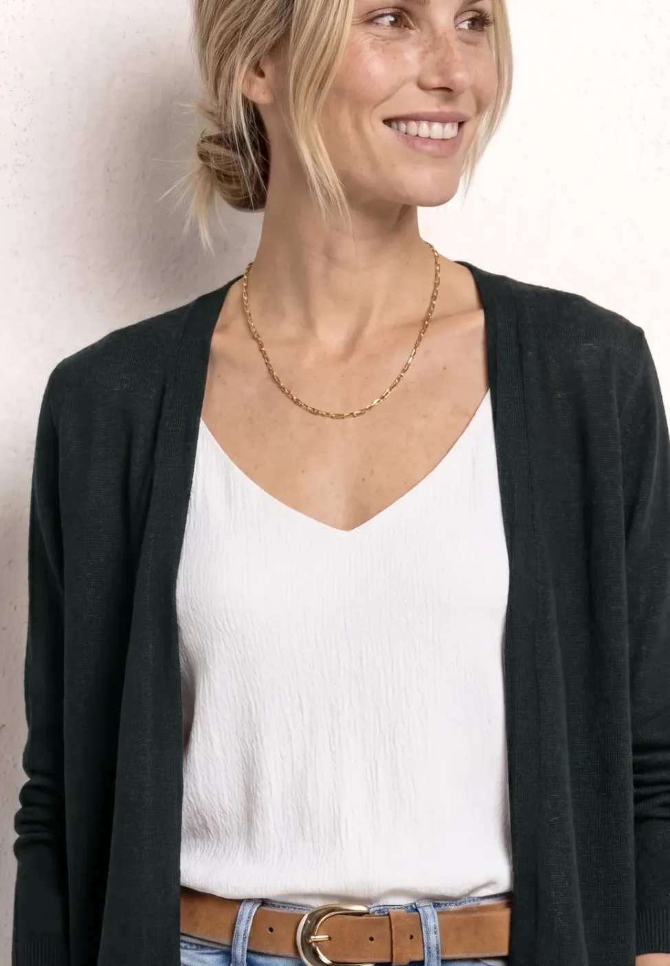 Veste à manches longues en look tricot
