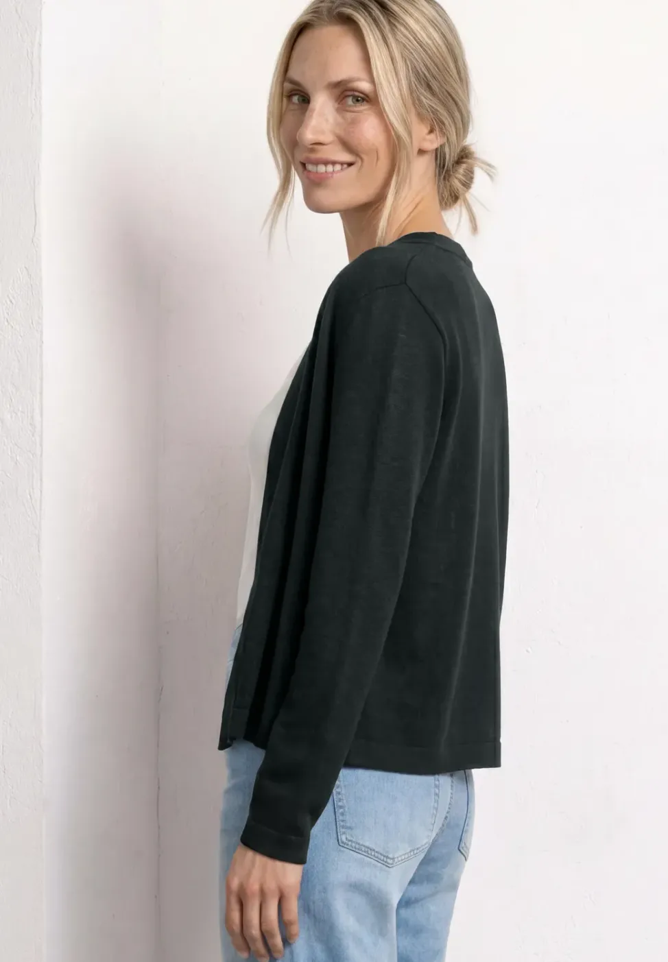 Veste à manches longues en look tricot