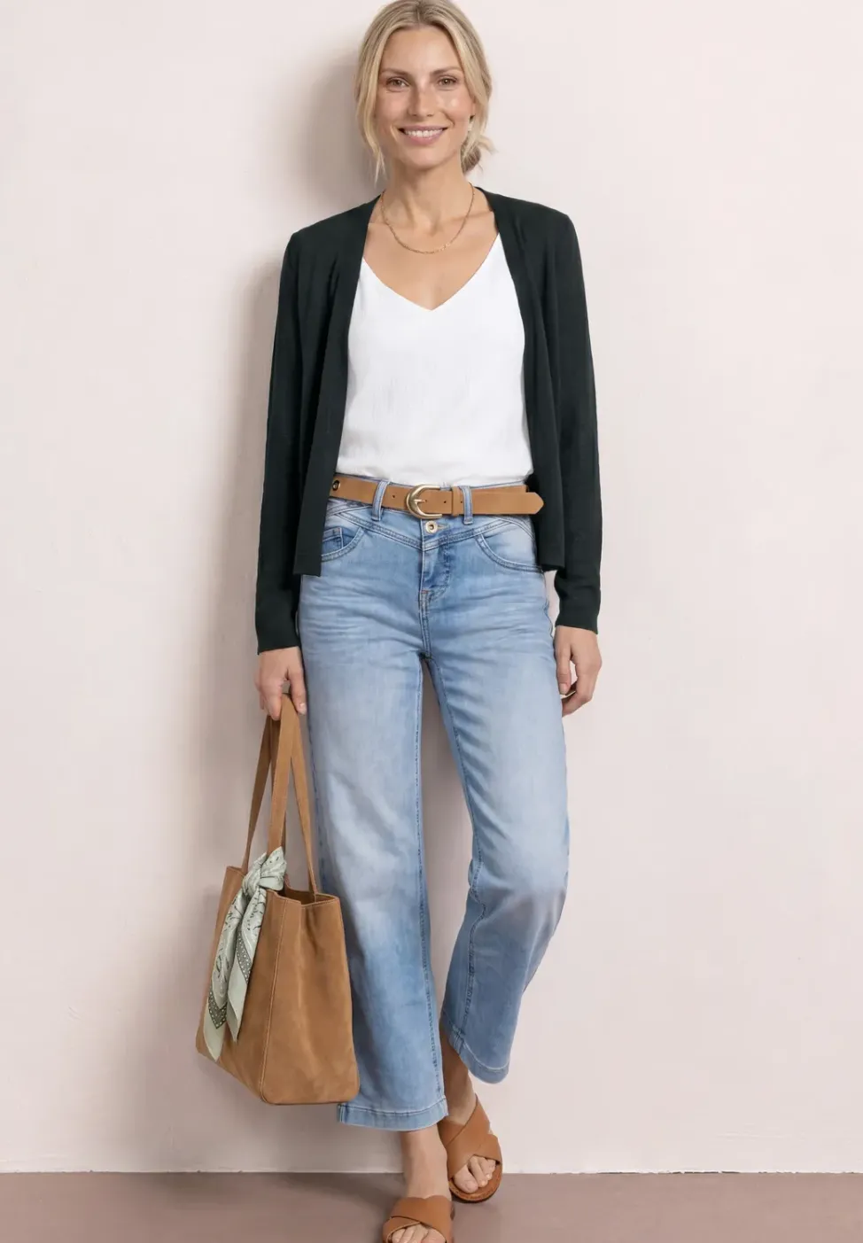 Veste à manches longues en look tricot